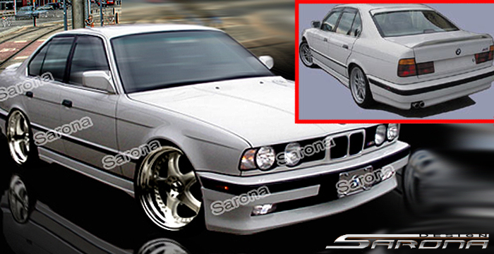 Custom BMW 5 Series  Sedan Side Skirts (1989 - 1995) - $475.00 (Part #BM-026-SS)